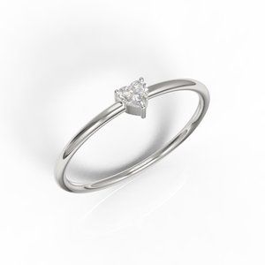 Valentines .925 Heart Simulated Diamond Ring